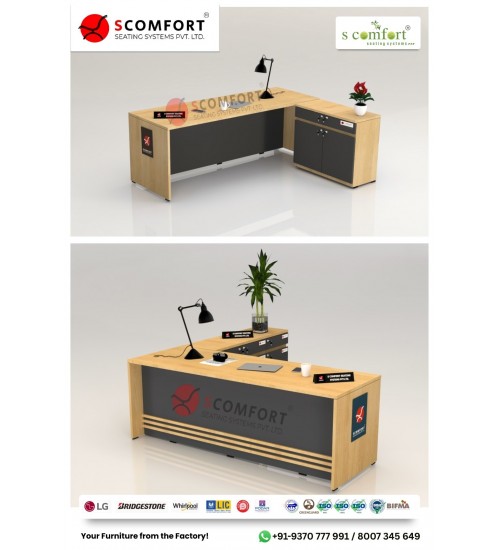 Scomfort SC-EX 2 Modern Executive Desk with Side Runner